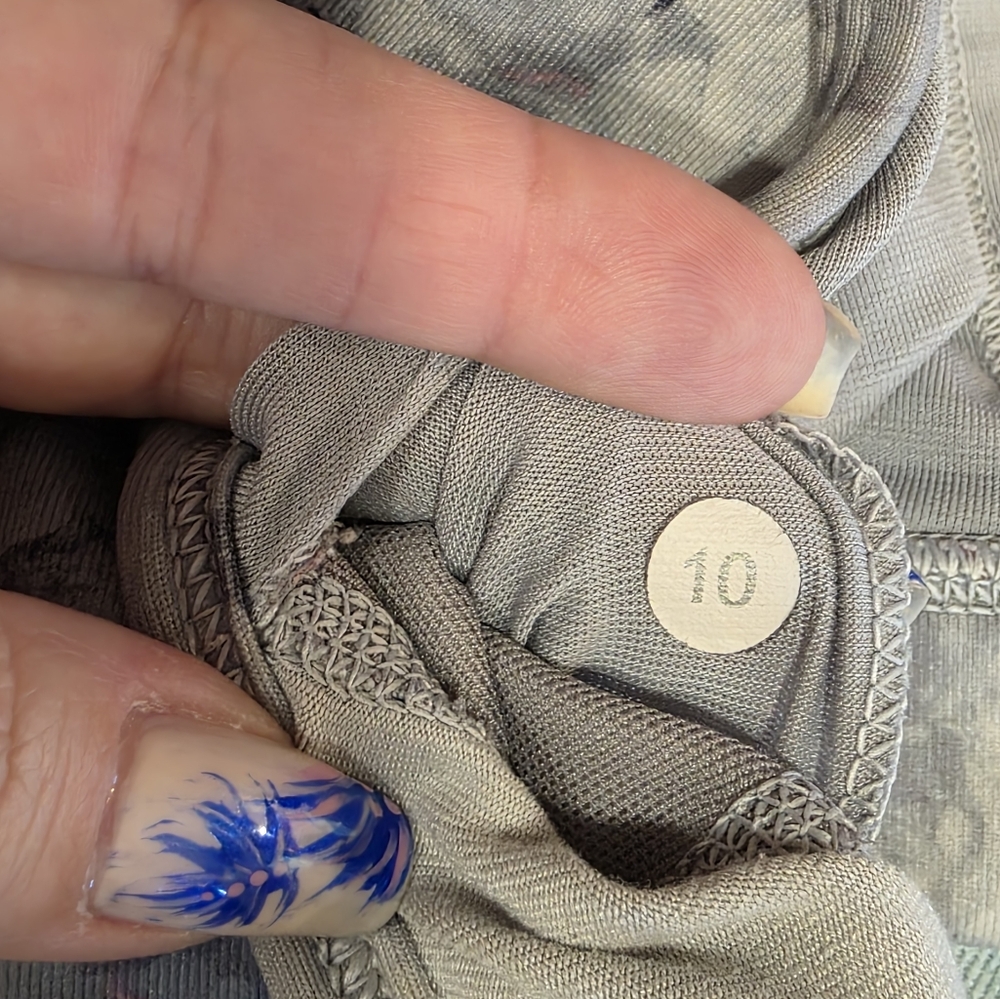 Lululemon Athletica 10 Power Y Sports Bra Gray & Pink Floral Sporty Yoga - Picture 9 of 13